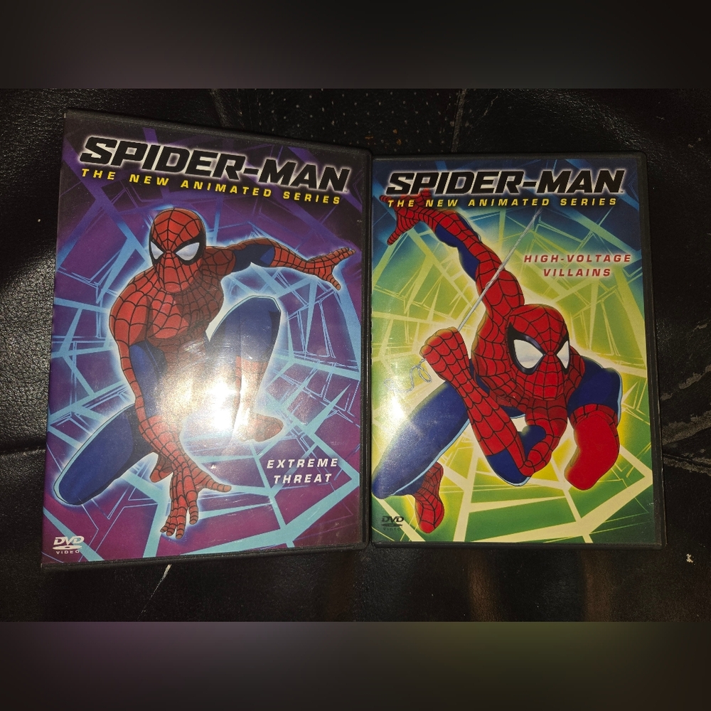 2 SPIDER-MAN DVDs The New Animated Series Extreme Threat & HIGH VOLTAGE